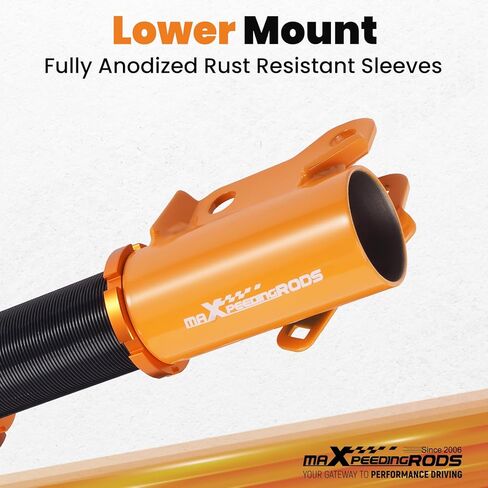 maxpeedingrods Coilovers لهوندا سيفيك 2006-2011، طقم تعليق كويلوفيرز قابل للتعديل للارتفاع، طقم خفض ممتص الصدمات مسبقًا، ذهبي in Kuwait