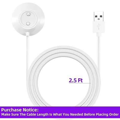 شاحن Densleonis Rose، قاعدة قاعدة بديلة بديلة للورد، شاحن كابل USB مغناطيسي للشحن السريع للورد - عبوتان، 2.5 قدم in Kuwait