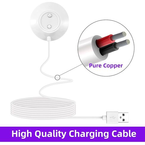 شاحن Densleonis Rose، قاعدة قاعدة بديلة بديلة للورد، شاحن كابل USB مغناطيسي للشحن السريع للورد - عبوتان، 2.5 قدم in Kuwait
