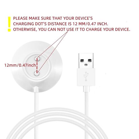 شاحن Densleonis Rose، قاعدة قاعدة بديلة بديلة للورد، شاحن كابل USB مغناطيسي للشحن السريع للورد - عبوتان، 2.5 قدم in Kuwait