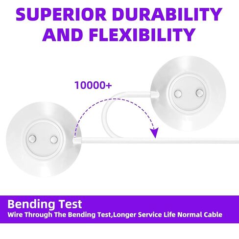 شاحن Densleonis Rose، قاعدة قاعدة بديلة بديلة للورد، شاحن كابل USB مغناطيسي للشحن السريع للورد - عبوتان، 2.5 قدم in Kuwait