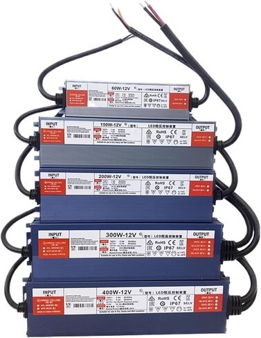 1pcs AC220V to DC12V 24V IP67 Waterproof Lighting Outdoor Power Supply 36W 60W 100W 150W 200W 300W 400W(150W,24V) in Saudi Arabia