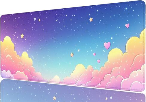 Dragon Desk Mat Gaming Desk Pad Large Mouse Keyboard Pad Book Stars Moonlight Flower Magic Desktop Mats Computer Keyboard Pad Mouse Mat Laptop Mat Office Home Decor 31.5" x 11.8" in Kuwait