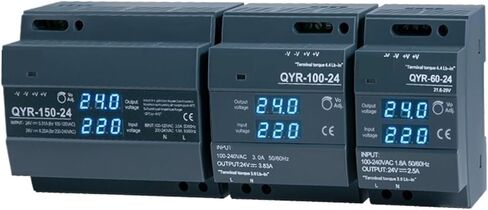 1 قطعة QYR-60W 100 واط 150 واط DIN السكك الحديدية تحويل التيار الكهربائي AC-DC 12 فولت 24 فولت مع شاشة ديجيتال شكل خطوة صناعية لشريط إضاءة LED (12 فولت ، 60 واط) in Kuwait
