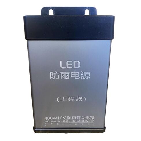 1pcs AC 220V to DC 12V 33A Rainproof Switching Power Supply IP43 Adapter 400W Outdoor Lighting Transformer Converter Driver in Saudi Arabia