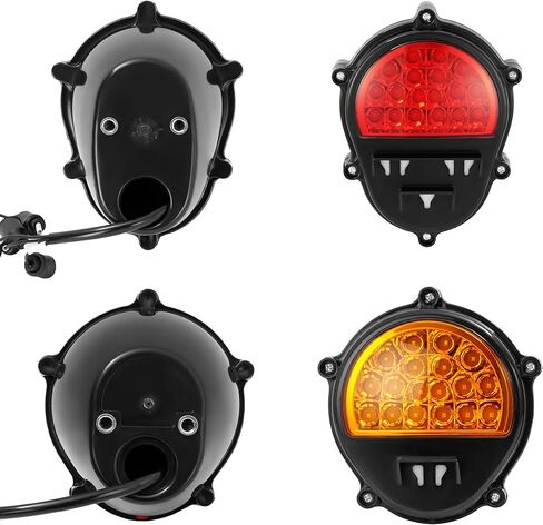 مجموعة مصابيح LED أمامية وخلفية + فرامل + إشارة الانعطاف متوافقة مع HMMWV، 2 1/2 طن و5 طن شاحنات عسكرية كهرمان + عدسات حمراء 8 قطع in Kuwait