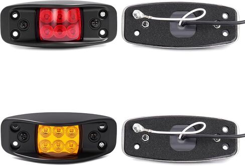 مجموعة مصابيح LED أمامية وخلفية + فرامل + إشارة الانعطاف متوافقة مع HMMWV، 2 1/2 طن و5 طن شاحنات عسكرية كهرمان + عدسات حمراء 8 قطع in Kuwait