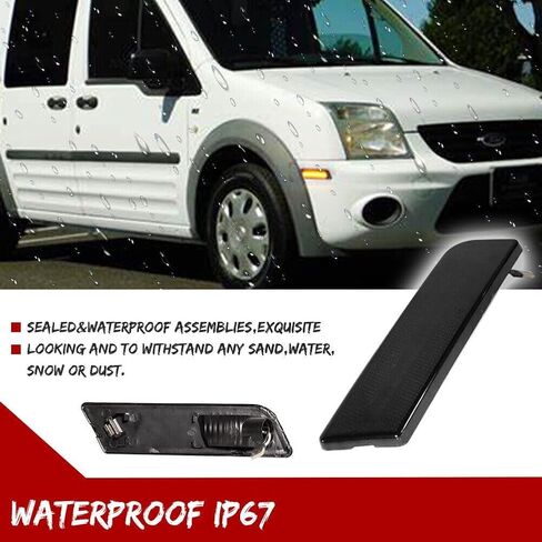 4X دخان أمامي + خلفي مصابيح جانبية ABS لمبات الإسكان 2010-2013 لفورد من أجل Transit Connect XL/XLT 10-13 -40-60 درجة مئوية-درجة حرارة العمل سلسة 12 فولت، 3-7 أيام التسليم in Kuwait