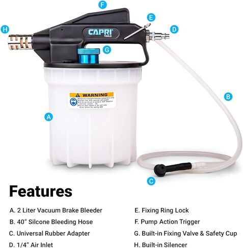 Capri Tools Brake Bleeding Kit with Vacuum Brake Bleeder and Angled Double Box End Brake Bleeder Wrench Set in Saudi Arabia