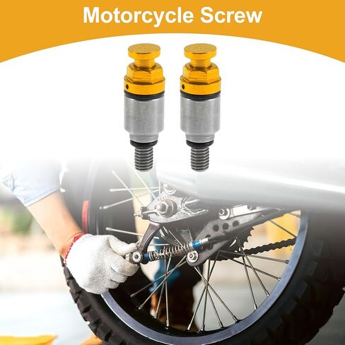 2 قطعة M5x0.8 مسمار عالمي للدراجات النارية - صمام نزيف الهواء للدراجة الترابية موتوكروس شوكة - لون ذهبي معدني in Kuwait