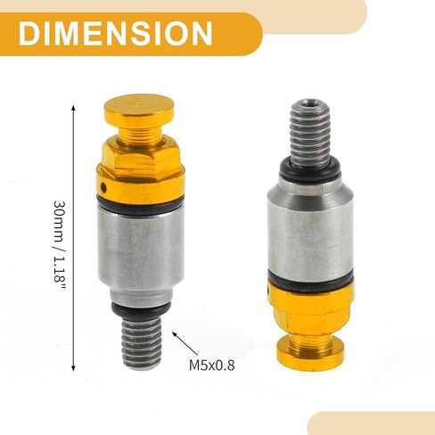 2 قطعة M5x0.8 مسمار عالمي للدراجات النارية - صمام نزيف الهواء للدراجة الترابية موتوكروس شوكة - لون ذهبي معدني in Kuwait