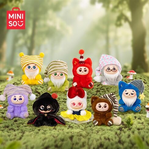 MINISO Gismow Quirky Crew Alliance Series Plush Keychain Blind Box, Soft Vinyl Plush Collectible Charm Random Design for Bag Decor & Gifts, Single Box in Saudi Arabia
