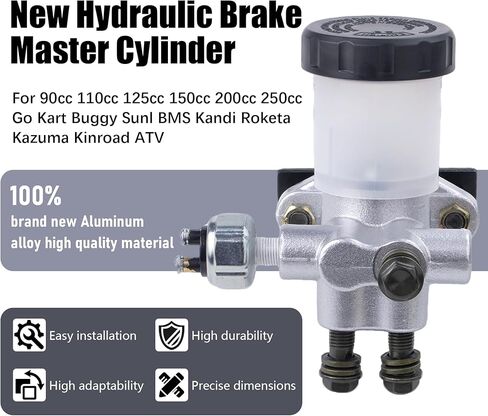 Hydraulic Brake Master Cylinder Compatible With 90cc 110cc 125cc 150cc 200cc 250cc Go Kart Buggy Sunl BMS Kandi Roketa Kazuma Kinroad ATV in Saudi Arabia