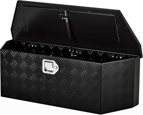 GarveeTech Trailer Tongue Box, Heavy Duty Trailer Tongue Tool Box Storage Organizer with Lock & Keys, Utility Tool Chest for Pickup Truck Bed, RV, SUV, 36" x 12" x 12" (36"-Steel-Black) in Kuwait