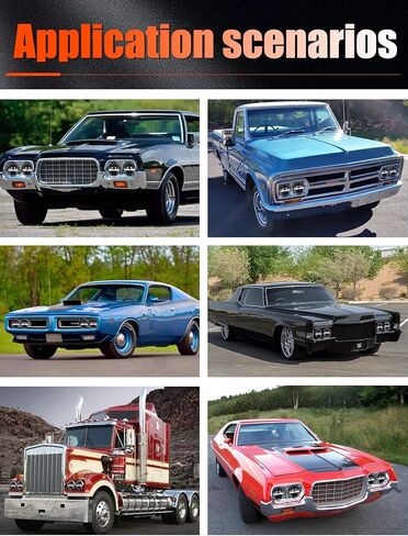 UNI-SHINE 5 3/4'' 5.75 Inch LED Headlight Round 4pcs Reflector Hi/Lo Beam With DRL Sealed Beam H5001 H5006 Compatible With Peterbilt 349 359, Chevy Impala 59-76, Dodge in Kuwait