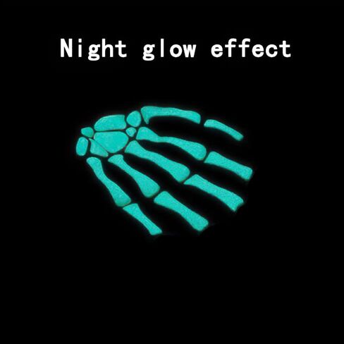 2 pcs Unisex Halloween,Skeleton Gloves for Women Men - Skull Bone Gloves Halloween Accessories Skeleton Gloves Glow in The Dark in Saudi Arabia