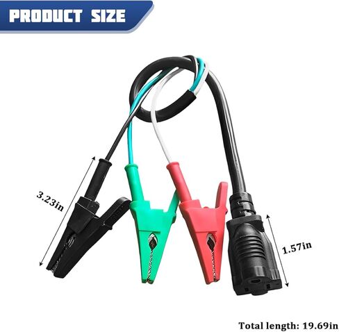 Car HVAC Adaptor Cord, Three-Core Vehicle Circuit Breaker Finder Connector Cord with Crocodile Clip, Automotive Air Conditioning Accessories, Compatible with 69522 69411 RT310 in Saudi Arabia