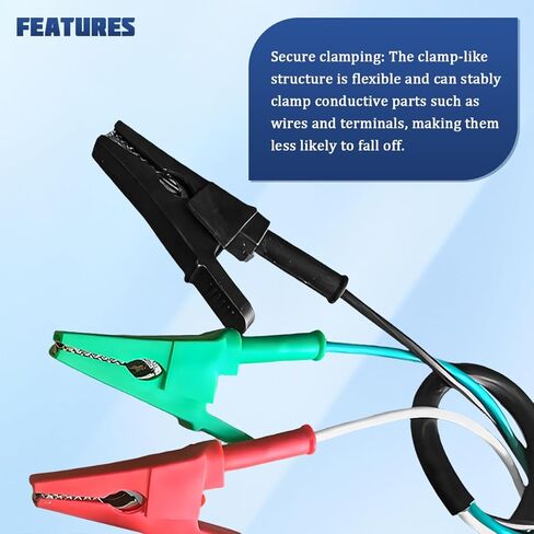Car HVAC Adaptor Cord, Three-Core Vehicle Circuit Breaker Finder Connector Cord with Crocodile Clip, Automotive Air Conditioning Accessories, Compatible with 69522 69411 RT310 in Saudi Arabia