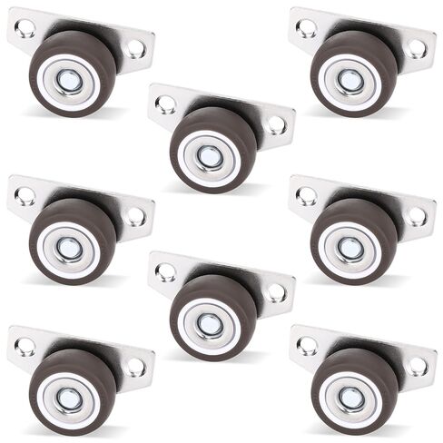 1.25 Inch Small Side Mount Caster Wheels, Mini Low Profile Casters Set of 4, Little Drawer Rollers Rigid Casters Wheels for Wooden Furniture, Underbed Drawers, Trays, DIY Project in Kuwait