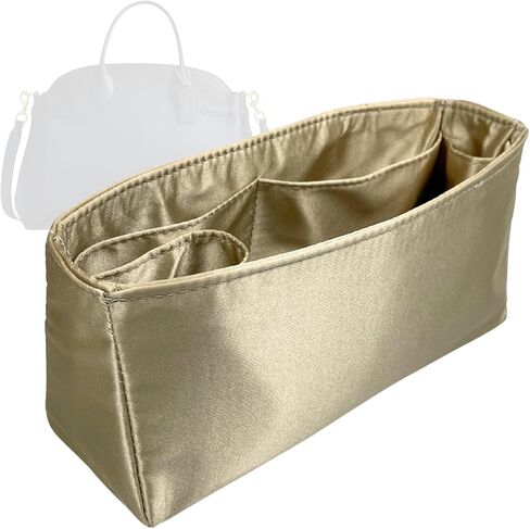 Organizer for Coa.h Soft Empire Carryall 28/40/48, Satin Silk Bag Insert with Zipper Pocket (Size 40, Blush) in Saudi Arabia