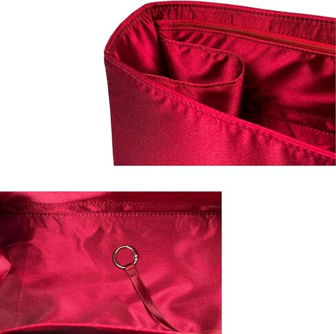 Organizer for Coa.h Soft Empire Carryall 28/40/48, Satin Silk Bag Insert with Zipper Pocket (Size 40, Blush) in Saudi Arabia