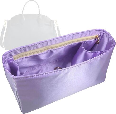 Organizer for Coa.h Soft Empire Carryall 28/40/48, Satin Silk Bag Insert with Zipper Pocket (Size 40, Blush) in Saudi Arabia