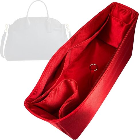 Organizer for Coa.h Soft Empire Carryall 28/40/48, Satin Silk Bag Insert with Zipper Pocket (Size 40, Blush) in Saudi Arabia