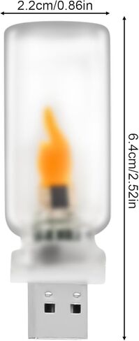 ضوء اللهب LED USB - إضاءة محيطة مدمجة عديمة اللهب | للاستخدام الداخلي، والخارجي، والحفلات، وغرفة النوم، والعطلات، والمركبات، والسيارات، والديكور، والإضاءة المزاجية، ويعمل بمنفذ USB، وآمن وواقعي in Kuwait