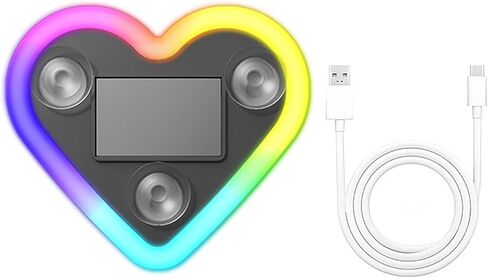 Automotive LED Mood Light Heart Shaped Interior Light with Solar Panel Light Sensing for Car Truck Van Nighttime Decoration in Saudi Arabia