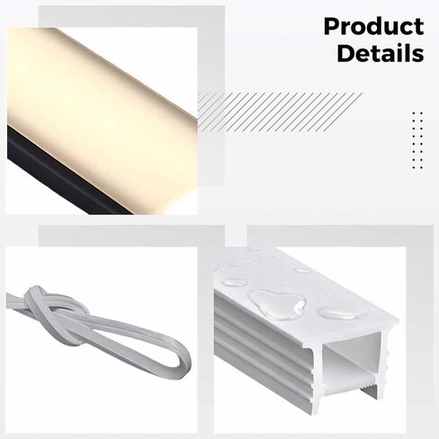 5 قطع نظام قناة Led لأنبوب Led نيون فليكس، سيليكون مرن لمشاريع الإضاءة الديكورية ذاتية الصنع in Saudi Arabia