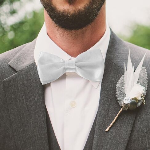 مجموعة مربعة من ربطة عنق Cummerbund للرجال من TEHAUX، ربطة عنق مربوطة مسبقًا مع Cummerbund، إكسسوارات رسمية بيضاء لحفلات الزفاف والحفلات in Kuwait
