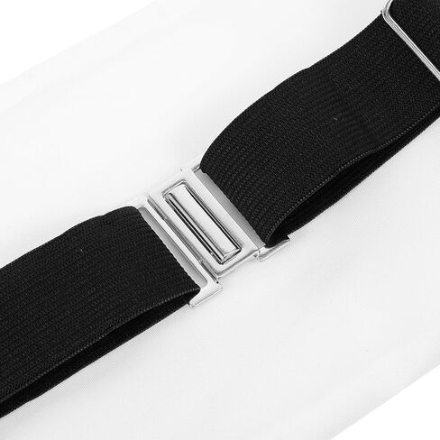مجموعة مربعة من ربطة عنق Cummerbund للرجال من TEHAUX، ربطة عنق مربوطة مسبقًا مع Cummerbund، إكسسوارات رسمية بيضاء لحفلات الزفاف والحفلات in Kuwait