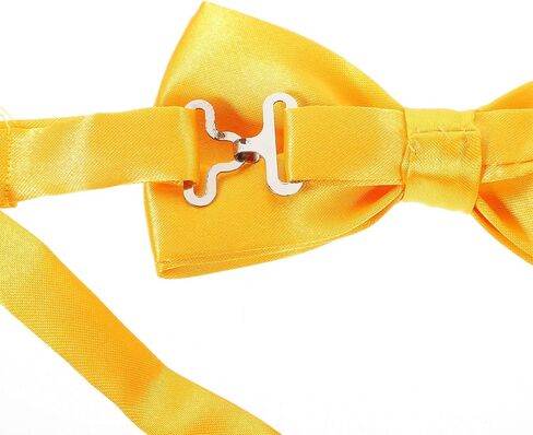 طقم ربطة عنق ومنديل للرجال من Cummerbund، نسيج بوليستر ناعم، أصفر، إكسسوارات الزفاف والحفلات الرسمية للرجال in Kuwait