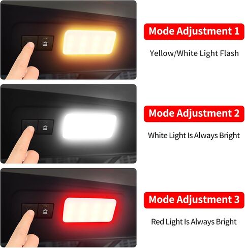 مصباح ديكور الباب الخلفي مناسب لـ 2024-2026 Toyota Land Cruiser 250 1958 Prado LC250 j250 Trunk Led تحذير ضوء ملحقات التعديل الداخلي الضوء الأصفر/الضوء الأبيض/تبديل الضوء الأحمر in Kuwait
