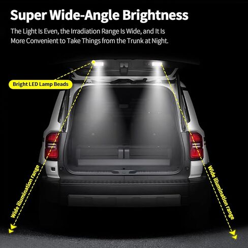 مصباح ديكور الباب الخلفي مناسب لـ 2024-2026 Toyota Land Cruiser 250 1958 Prado LC250 j250 Trunk Led تحذير ضوء ملحقات التعديل الداخلي الضوء الأصفر/الضوء الأبيض/تبديل الضوء الأحمر in Kuwait