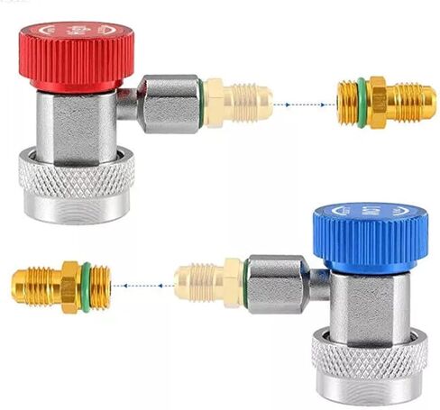 90 Degrees Quick Connectors Set Low/High HVAC Air Condition Adapter, 2PCS in Saudi Arabia