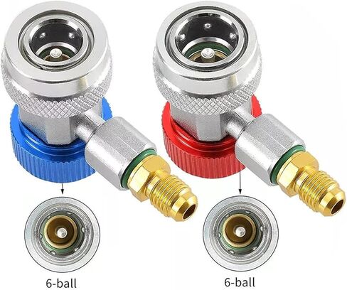 90 Degrees Quick Connectors Set Low/High HVAC Air Condition Adapter, 2PCS in Saudi Arabia