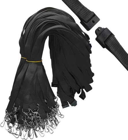 66 PCS Breakaway Lanyards مع Swivel J Hook Premium Bulk Flat Safety Lanyards لشارات الهوية والمدارس والطلاب والمدربين والمهرجانات والمتطوعين وأنشطة الفريق (Orange) in Kuwait