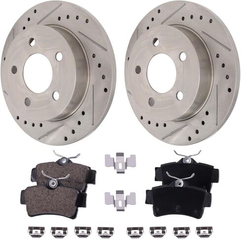 Replacement Rear Brake Disc Rotors and Pads Kit fits Ford Mustang 2003-2004 (All Engines) Rear 2-Wheel Service Set in Saudi Arabia