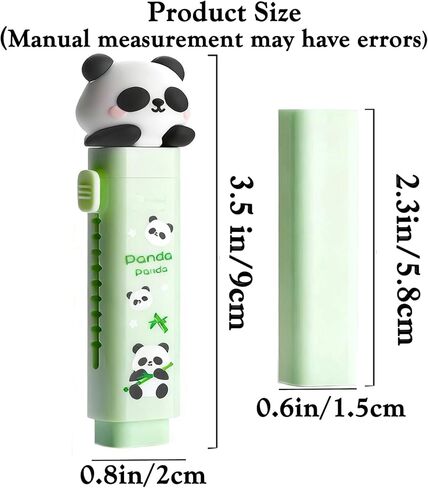 2 Sets Cute Panda Push Pull Rubber Erasers Kawaii Large Capacity Pencil Erasers for School Office Home Classroom Prize Party Favors in Saudi Arabia
