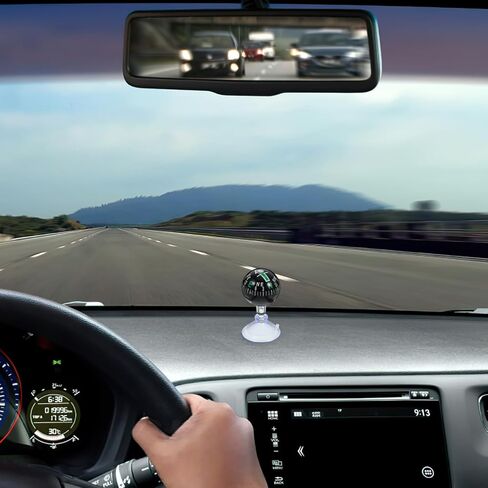 Automotive Compass Ball with Spherical Suction Cup Portable Car Dashboard Compass Accurate Direction Finder for Cars Trucks Boats in Saudi Arabia