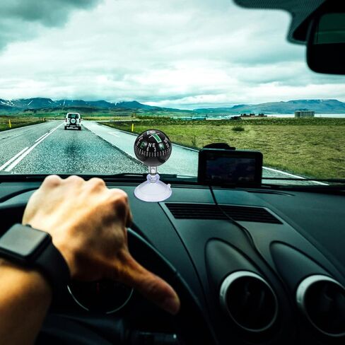 Automotive Compass Ball with Spherical Suction Cup Portable Car Dashboard Compass Accurate Direction Finder for Cars Trucks Boats in Saudi Arabia