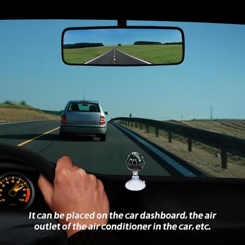 Automotive Compass Ball with Spherical Suction Cup Portable Car Dashboard Compass Accurate Direction Finder for Cars Trucks Boats in Saudi Arabia