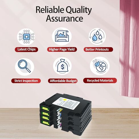 (New Chip) SG500 SG1000 Submation Ink Cartridges High Yield 4 Pack Compatible with Sawgrass Virtuoso SG500 Virtuoso Sawgrass SG1000 Printer (Black, Magenta, Yellow, Cyan) in Saudi Arabia