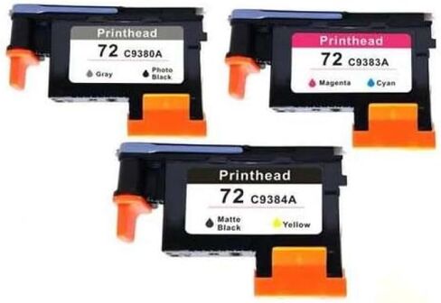 متوافق مع رؤوس الطباعة KNZ 72 C9380A C9383A C9384A لـ 72 رأس طباعة لـ 72 Designjet T610 T620 T770 T790 T795 T1100 T1120 T1200 T2300 استبدال ما بعد البيع Universal Fit (2MKY 2MC 2GPK) in Kuwait