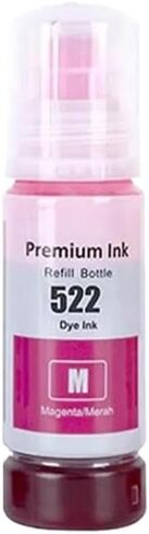 Color Compatible Bottle Water Based Refill Dye Ink 522 T522 4X Compatible with Printer Supplies ET-1110 ET-1810 ET-2400 ET-2710 ET-2720(1Bottle Black) in Saudi Arabia