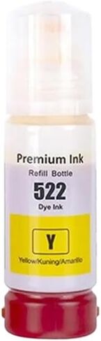 Color Compatible Bottle Water Based Refill Dye Ink 522 T522 4X Compatible with Printer Supplies ET-1110 ET-1810 ET-2400 ET-2710 ET-2720(1Bottle Black) in Saudi Arabia