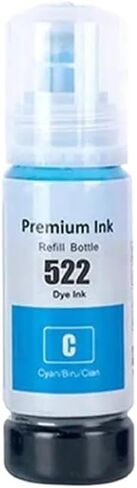 Color Compatible Bottle Water Based Refill Dye Ink 522 T522 4X Compatible with Printer Supplies ET-1110 ET-1810 ET-2400 ET-2710 ET-2720(1Bottle Black) in Saudi Arabia