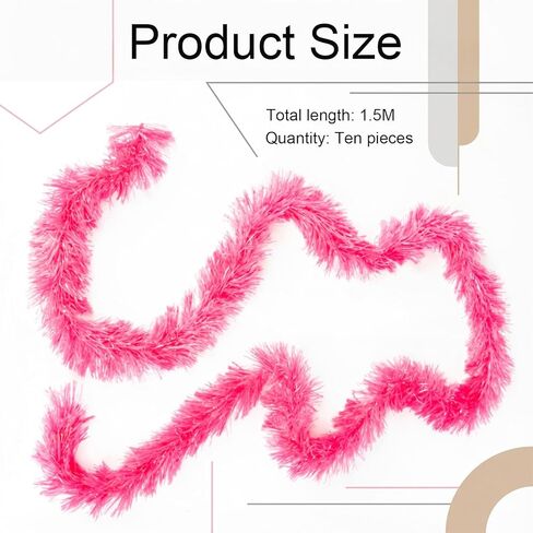 Sukh 10 PCS Feather Boa - Artificial Fluffy Boas for Party Bulk,Colorful Feather Boas Party Pack for Women Costume,Birthday Halloween Wedding Christmas,4.92ft Boa in Saudi Arabia