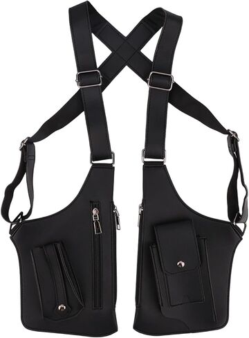 Underarm Shoulder Bag for Men,Premium Leather Double Armpit Shoulder Bag with Adjustable Strap Anti Theft Pickpocke (black) in Saudi Arabia